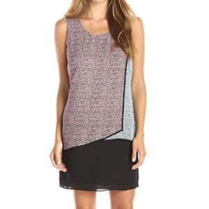 BCBG Max Azria dress Haley Tank asymmetrical shift layered colour block